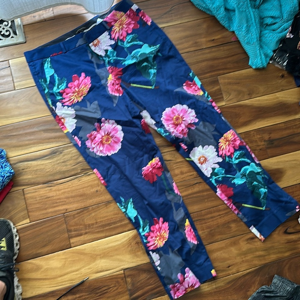 Banana Republic 14 Tall Dress Pant Floral